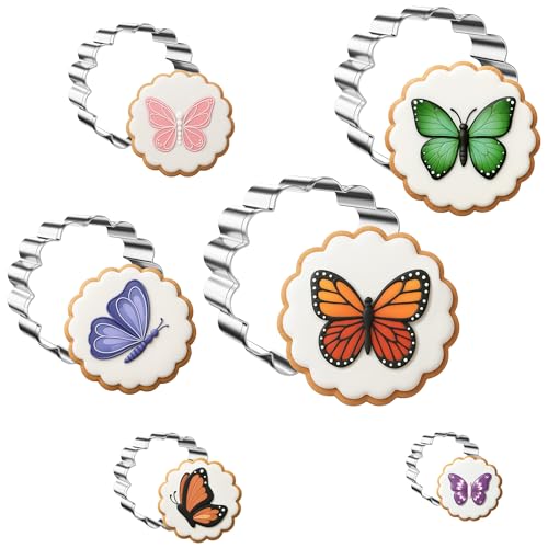 FUSOTO Round Cookie Cutter Set - 6 Piece Circle Shaped Geometric Circle Cookie Cutter for Kitchen Baking, Stainless Steel, (1.5 inch, 2 inch, 2.5 inch, 3 inch, 3.5 inch, 4 inch), Round FUSOTO Round Cookie Cutter Set - 6 Piece Circle Shaped Geometric Circle Cookie Cutter for Kitchen Baking, Stainless Steel, (1.5 inch, 2 inch, 2.5 inch, 3 inch, 3.5 inch, 4 inch), Round