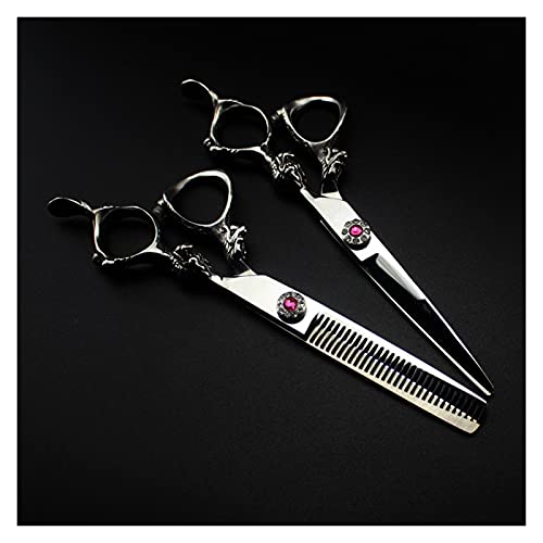 Ciseaux à cheveux fins et amincissement de 6 pouces style coiffeur