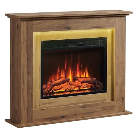 FlameKo Savannah Fireplace with Realistic Flame Effect Cover