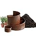 Produktbild BigDean Kräuterspirale Kräuterschnecke Kräuterbeet Kräuterturm groß BxHxL ca. 43 x 41 x 61 cm edelrost metall Pflanzspirale Gartendekoration Spirale Blumenpyramide