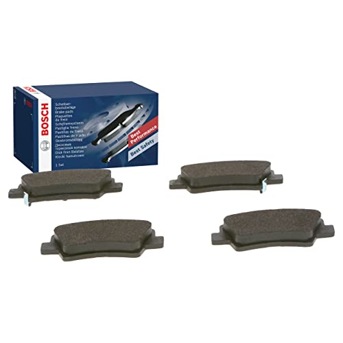 Bosch BP1277 – Set Di 4 Pastiglie Freno Posteriori Con Indicatori D'usura, Alte Qualità, Bassa Polvere, Certificazione ECE-R90, Senza Rame