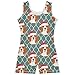 Aflyko Christmas Little Girl Gymnastics Leotard with Shorts Beagle Dogs Santa Hat One-Piece Activewear Soft Stretchy Tank Tops Fun Fashion Dance Outfit 7-8T