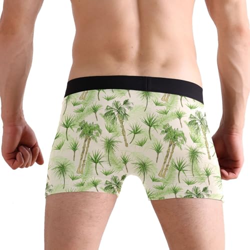 ZZKKO Coconut Palm Tree Mens Boxer Briefs Underwear Breathable Stretch Boxer Trunk With Pouch S-XXL3