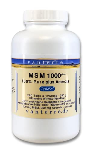 Balchem OptiMSM* Il MSM più puro, sicuro e di alta qualità al mondo - v a n t e r e r e MSM 1000 plus - 280 schede