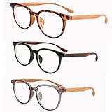 HDiGit 3 Pack Nearsighted Glasses for Women Men Distance Myopia Glasses Distance Glasses For Driving (-1.0)