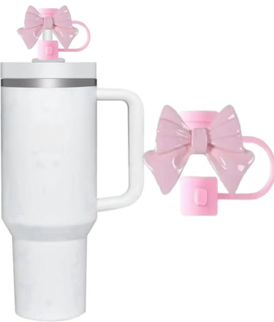 Amazon.com: 1pc Light Pink Bow Straws Cover for Stanley 40,30 Oz Cup,10mm  Cute Silicone Straws Topper Cap,Straw Cap Stopper for Reusable Straws Tip  Lids,Party Decoration Drinking Cup Straw Accessories, : Home &
