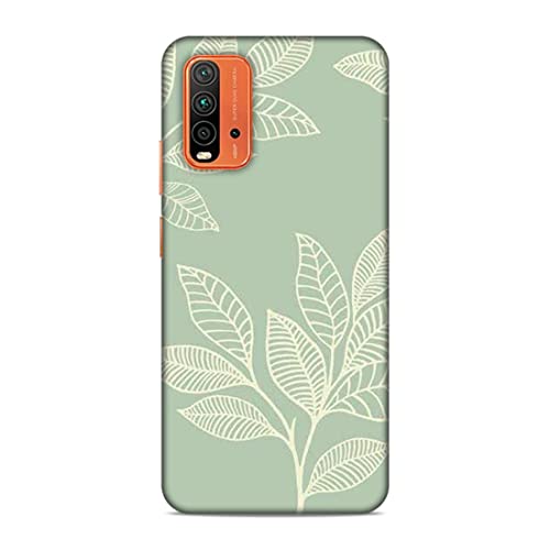 Image of Printed Mobile Back Hard Case Cover for Xiaomi Redmi 9 Power | Leaves, Sketch, White Leaves A-2192