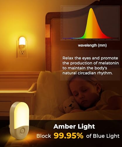 Image of L LOHAS LED Amber Night Light, Night Lights Plug into Wall[4 Pack], 2000K