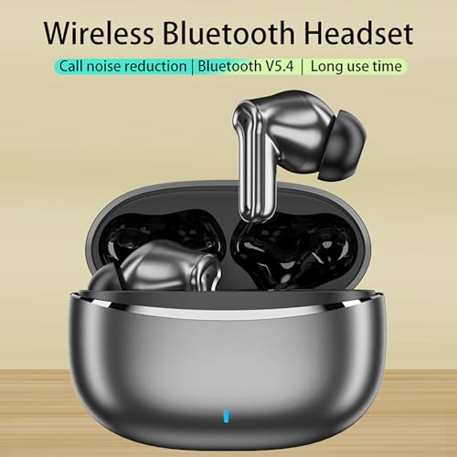 Wireless Earbuds, 2025 Bluetooth 5.4 Headphone 3D Bass Hi-Fi Stereo Ear Buds, 4 ENC Noise Cancelling Mic, 48H 3g USB-C in-Ear Earphone, IP7 Waterproof Workout Sport for Laptop Pad Android iOS, Black