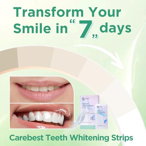 Carebest Teeth Whitening Strips for Teeth Sensitive - Professional Whitening Strips for Teeth at Home,36 Strips Teeth Whitening Kit