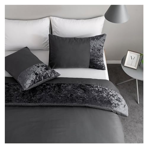Parure de lit Queen Size en velours patchwork avec couette double confortable - 5