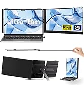 BKVOO 14" Laptop Screen Extender, Ultra-Thin Lightweight FHD 1080P IPS Laptop Monitor Extender Du...