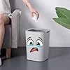 Garbage Can Stickers, 4 Pieces 7.8x7.8 Inch Funny Expression Decals, Cute Stickers Wall Decals Set for Toilet Lid & Kitchen, Waterproof Vinyl for Bathroom Bedroom Window & Fridge, Colorful #2