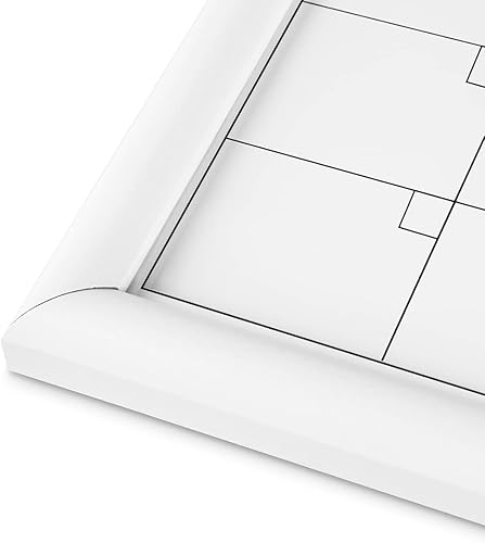 Miniatura 10 de Umtiit - Calendario mensual de borrado en seco, pizarra blanca de 17.7 x 23.6 pulgadas, marco de madera negra, pizarra blanca de superficie