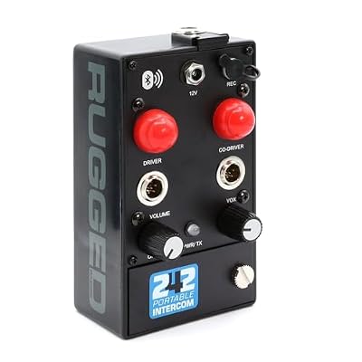 Rugged Radios 2 Person Portable UTV SXS in Car Communication Intercom for Off Road with Bluetooth