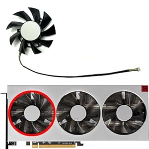 ZHCYAOZ Für AMD für XFX POWERCOLOR für Sapphire für ASROCK für VISIONTEK für Radeon VII Grafikkarte Ersatz Fan FD8015H12S(Left Fan)