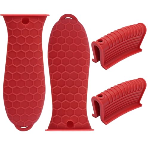 HARSKIYER Cast Iron Handle Cover 4 Pack