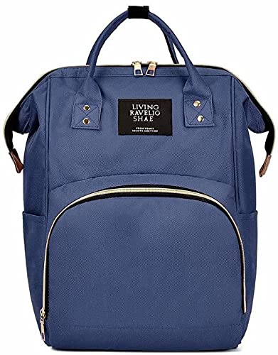 Image of Chinmay Kids Baby Diaper Backpack for New Born Baby Mother /Mom Stylish Polyester Organizer Bag for Casual Travel Outing & Traveling - Blue