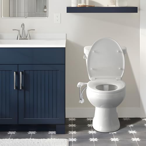 SAMODRA Ultra-Slim Bidet Attachment, Minimalist Non-Electric Dual Nozzle (Frontal & Rear Wash) Adjustable Water Pressure, Fresh Water Bidet Toilet Seat Attachment, Easy to Install - 5