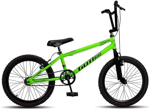 Bicicleta Infantil Aro 20 Bmx Freio V-Brake Verde e Preto Gottbik...