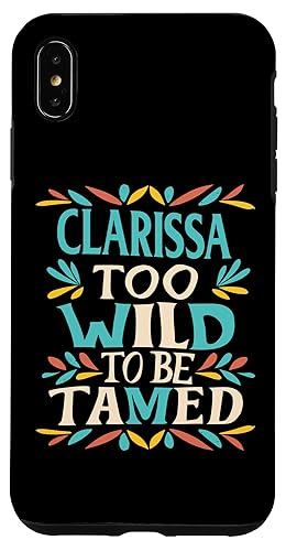CLARISSA Name Cute Retro Girls Wildflower CLARISSA Name スマホケース iPhone XS Max 用