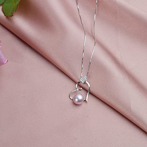 Collier de pendentif coeur anti-allergique en argent massif pour peau sensible