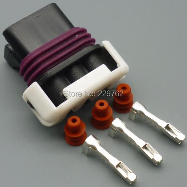 5/100Sets 3 Pin 1.5mm 1212961 12129615 12110293 150 Auto Wire Connector Male Female Front Lamp Plug for Chevrolet - (Color Name: 10sets Female)