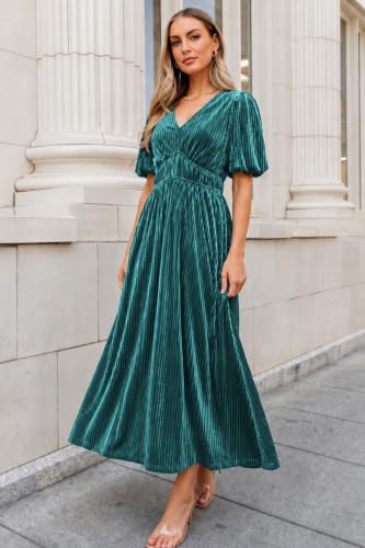 Image of Maxigerui Women's Velvet Maxi Dress Formal Dresses for Wedding Guest Dress