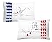Bulabadoo Coppia di Federe Cuscino Letto Sanvalentino - Pesca - Cuori - [PERSONALIZZA Nomi] - Innamorati - Dimensioni: 69x39 cm - Idea Regalo