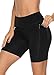 Produktbild INSTINNCT Damen Sport Kurze Hose mit Taschen Trainingshose Sporthose Jogginghose Fitness Shorts A-Schwarz M