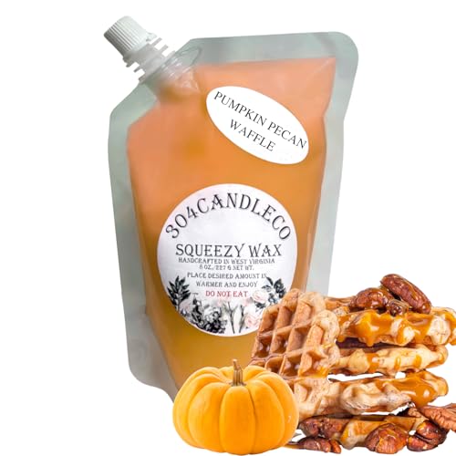 304CandleCo Large Squeeze Soy Wax Melt - 50 SCENTS! - Highly Fragrant &amp; Hand-Crafted - Easy Mix &amp; Match - American Made - Perfect for Wax Warmers (8oz, Pumpkin Pecan Waffles)