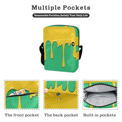 Fashion Street Graffiti Painting Orange Green messenger bag for women mens crossbody bag small Shoulder Handbag Adjustable Strap for outdoor sports Shopping2