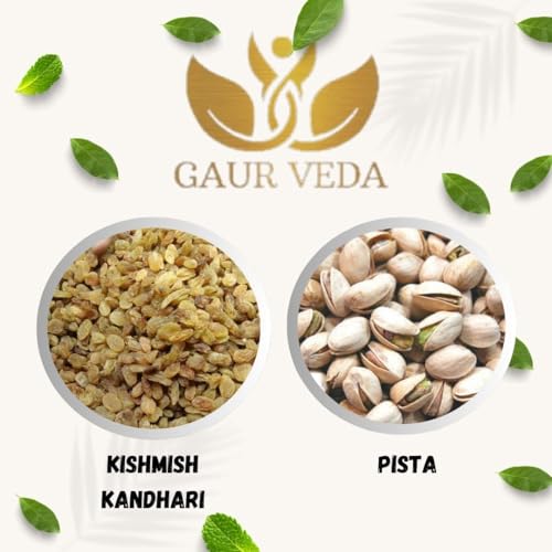Image of Gaurveda 10 Types of Dry Fruits - American & Gurbandi Badam, Kaju, Kishmish, Kandhari Kishmish, Pista, Anjeer, Munakka, Khubani & Akhrot Giri 50 Grams Each