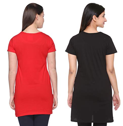 Image of In Love Women's Plus Size Cotton Printed T-Shirt with Pocket - Combo Pack of 2