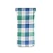 OTVEE Green Blue Checkered Plaid Eyeglass Pouch Microfiber Leather Squeeze Top Stylish Sunglasses Case for Women