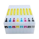 VjSLwPL Recharge de Cartouche d'encre avec Puce réinitialisable Compatible avec Les modèles d'imprimante Stylus Pro 4800 4880 4000 9600 7600 T565 T607 T544 T565 T607 T544(4800)