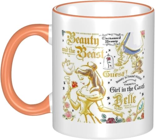 美女と野獣 マグカップ 保温・保冷 電子レンジ対応 大容量 330ml コーヒーカップ 陶器 セラミック 耐高温 軽量 誕生日プレゼント