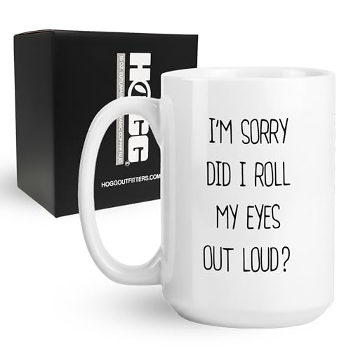 Funny Coffee Mug - Did I Roll My Eyes Out Loud, Funny Mugs, Sarcastic Ceramic Coffee Cup Gift for Coworker, Novelty Birthday Gift for Office Desk, BPA Free Dishwasher Safe Drinkware