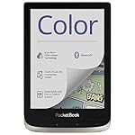 PocketBook e-Book Reader 'Color' (16 GB Speicher, 15,24 cm (6 Zoll) E-Ink Kaleido Farb-Display, Vordergrundbeleuchtung, Wi-Fi, Bluetooth) Moon Silver