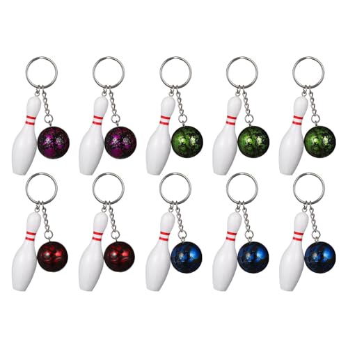 Porte-clés quille de bowling blanc pour ne plus perdre vos clés de sac