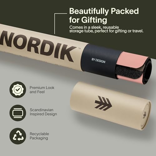 Image of Nordik Felt and Leather Desk Mat - Dual Layer Desert Blush 35 x 17 in