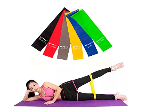 Faixas Elásticas Mini-band para Pilates Yoga e Funcional - 6 Unidades