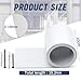 Yaocom White Grey Aluminum Flashing Roll for Roof, Prevents Roofing Stains, Aluminum Roll Weatherproofing Garden Strip for Moss Prevention(3.94inch X 50ft)