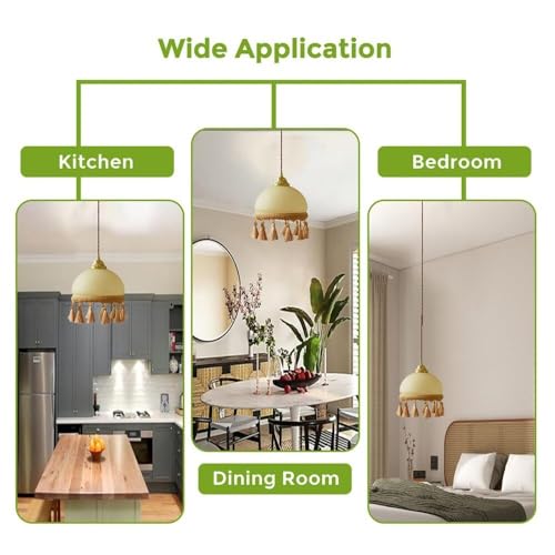 Lustre moderne à pampilles pour illuminer un îlot de cuisine et chambre