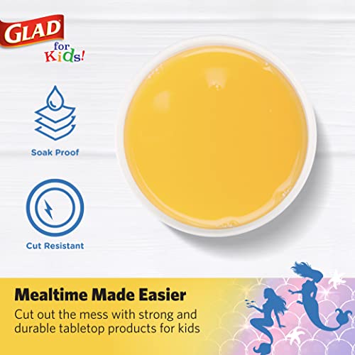 Glad For Kids Mermaids 12Oz Paper Cups Soak Proof | Mermaids Kids Drinking Cups 12 Ounces | Mermaids Paper Cups For Everyday Use | 12 Oz Paper Cups 20 Ct #TOP2