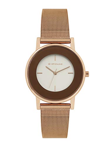 Image of Giordano Analog Watch for Women with Stylish Mesh Band Water Resistant Fashion Watch|3 Hands Mechanism Wrist Watch for Ladies to Compliment Your Look /Ideal Gift for Female - A2052