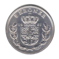 1961-CS Denmark Kroner Coin KM#853.1