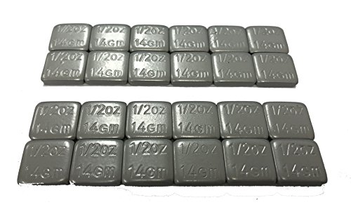 Hornet Tire 1/2 oz Grey Powder Coated Steel Adhesive Backed Wheel Weights (24 pcs)