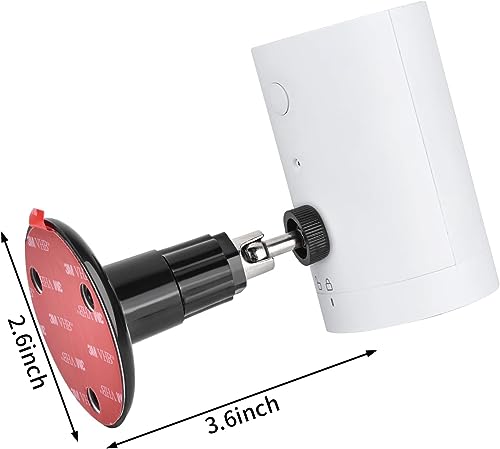 PAIKIUU 2 Stück Klebering Kamerahalterung, Wandhalterung ohne Bohren 360 Grad Ringkamera Montagehalterung Stick Up Halterung verstellbar schraubenlos für Ring-Überwachungskamera Schwarz