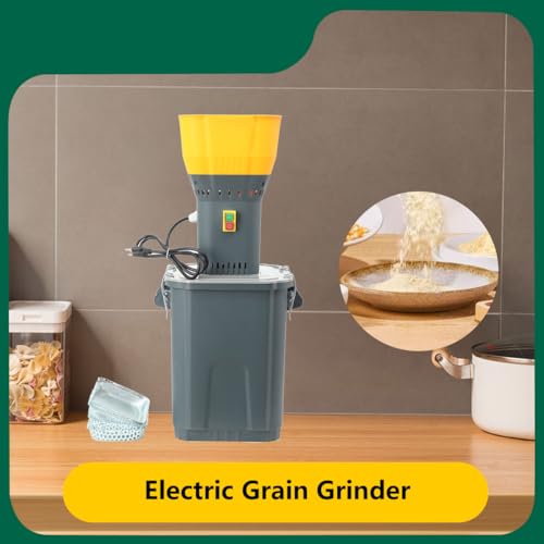 Image of Grain Mill Corn Grinder, 1000w Electric Feed Ginder Mill 30L | Dust-Free Dry Cereals Grinder with Detachable Hopper & 5 Sieves for Wheat Corn Grain Spice Coffee Beans 7.9 Gallons